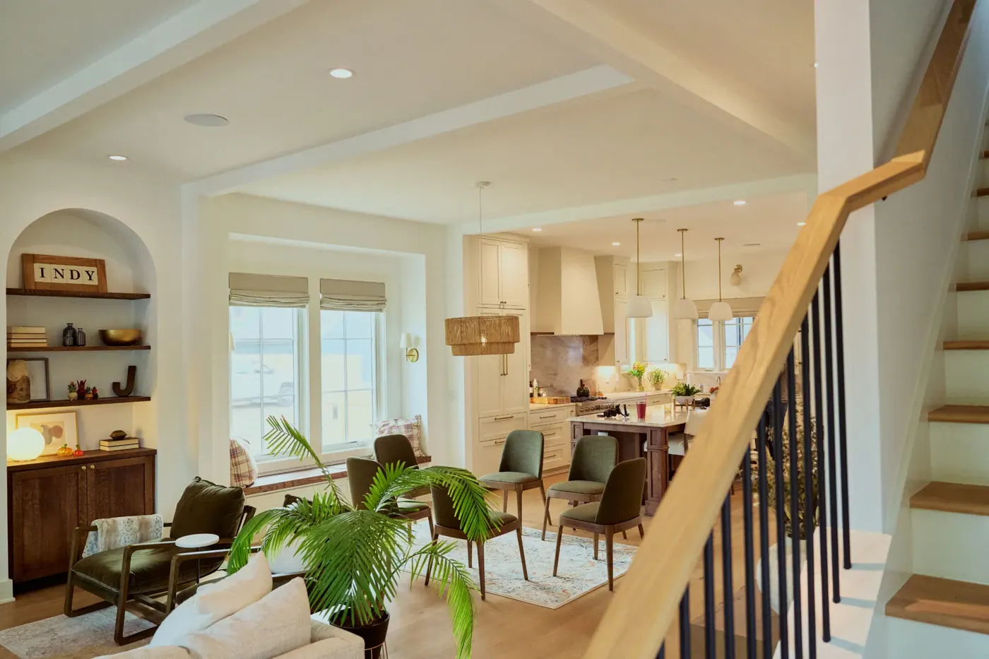 Cellular shades in a Whitestown living room